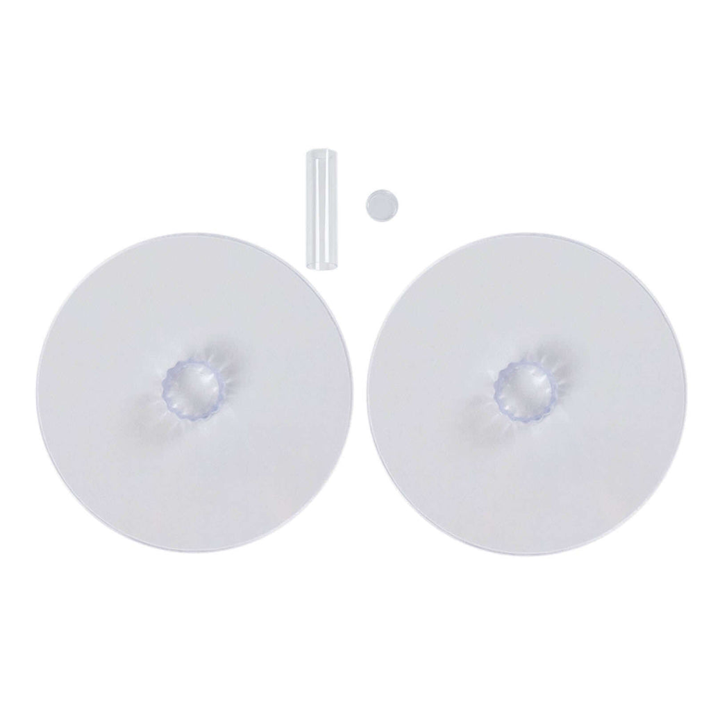 2-Tier Acrylic Round Cake Stand Set Clear - Chic Versatile Cupcake Holder Dessert Display Pedestal for Wedding Buffet & Catering Displays 16"