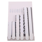 Set of 6 Black White Hanging Paper Fan Decorations, Pinwheel Wall Backdrop Party Kit - 8", 12", 16"