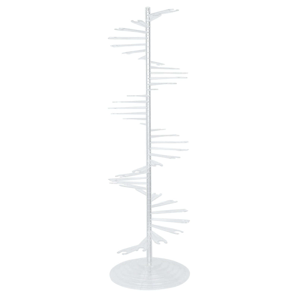 Champagne Glass Holder Tower Clear Acrylic Spiral Design - Flute Display Rack Cocktail Tree Stand with 40 Holders for Professional & Home Use 4.5ft