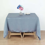Satin 72"x72" Table Overlay Square Tablecloth Dusty Blue - Smooth Finish Table Cover