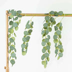 3 Pack 41" Green Real Touch Hanging Silk Silver Dollar Leaf Plant Stems, Artificial Indoor Eucalyptus Sprays