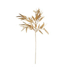 2-Pack Artificial Metallic Bamboo Leaf Branches Gold - Shiny Faux Plant Stems Vase Filler Floral Arrangement Centerpiece Decor 33"