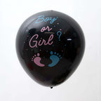 24" Gender Reveal Blue Confetti Filled Boy Or Girl Print Latex Balloon