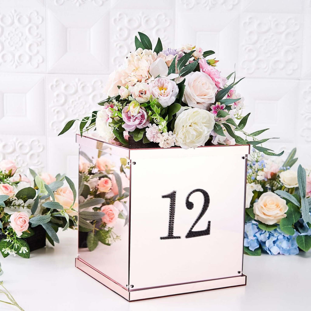 Decorative Rhinestone Number "2" Stickers, Glitter Adhesive Craft Numbers Black DIY Sparkle Embellishments 4"