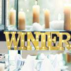 3D Marquee Letter "W" Warm White 8 LED Lights Gold - Chic Light-Up Decor for Events 6"