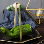 50-Pack Bamboo Wooden Tongs Disposable Flatware Eco Friendly Natural - Biodegradable Party Serving Utensils 6"