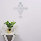 12 Pack Hexagon Acrylic Mirror Wall Stickers, 3" Removable Wall Decals For Home Decor