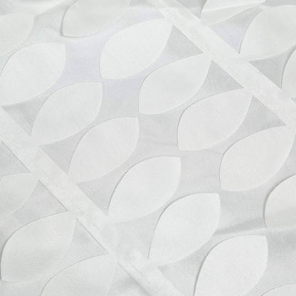 Taffeta 54"x54" Square Tablecloth Ivory 3D Leaf Petal Table Cover