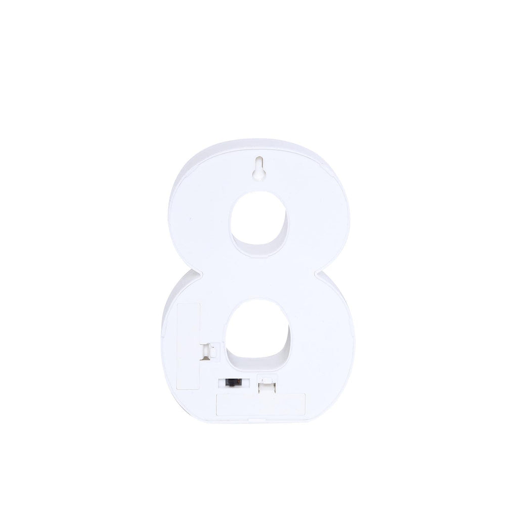 3D Marquee Number "8" Warm White 7 LED Lights Gold - Stylish Light-Up Accent for Events 6"