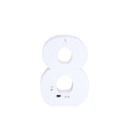 3D Marquee Number "8" Warm White 7 LED Lights Gold - Stylish Light-Up Accent for Events 6"