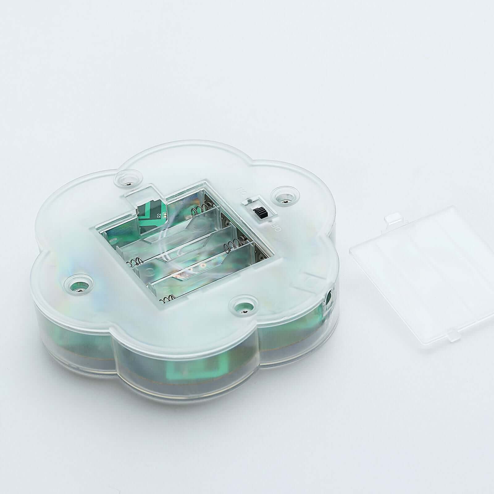 4-Pack LED Disc Lights Flower Shaped Design White - 23 LEDs with Remote DIY Lighting 6"