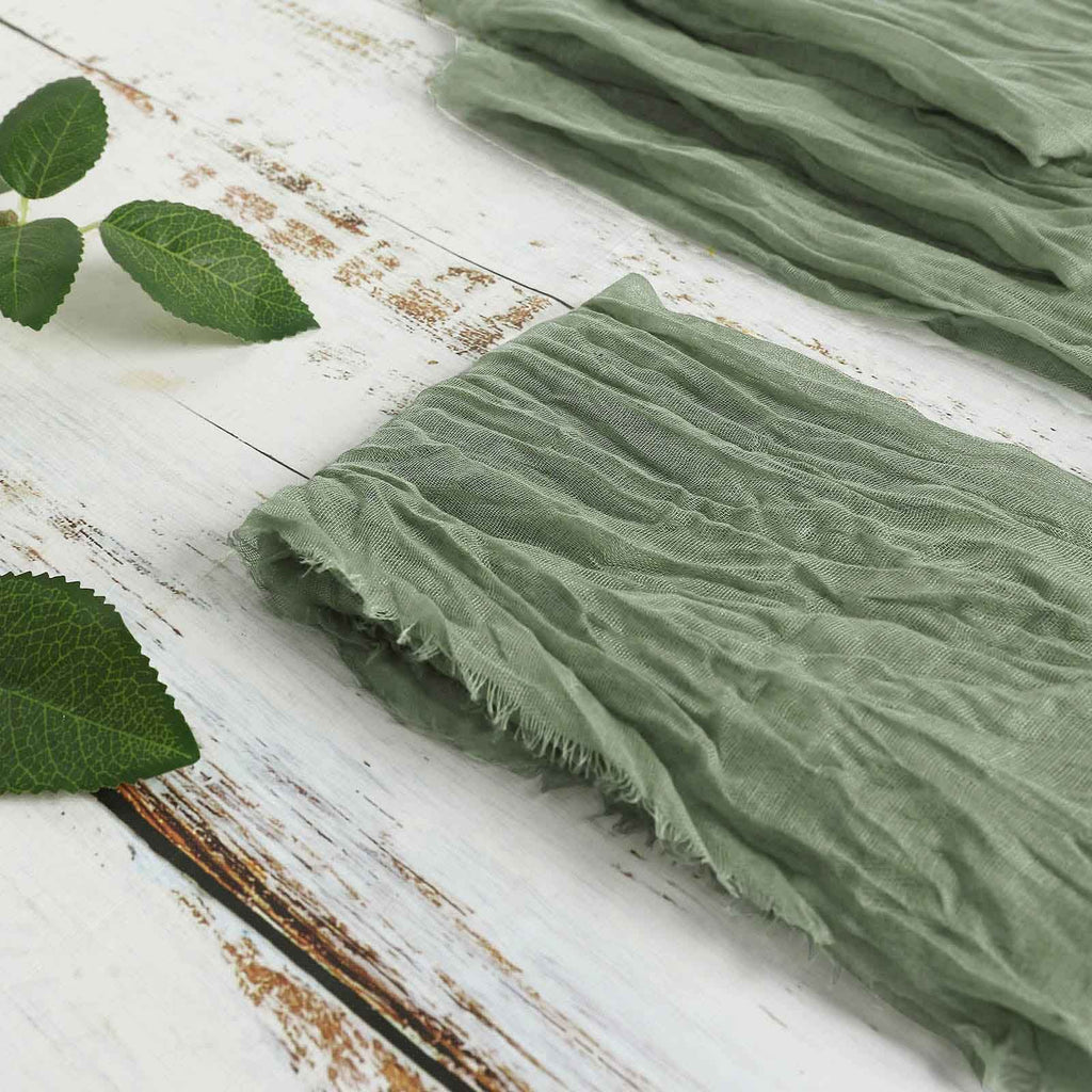 5 Pack Gauze Cheesecloth 24"x19" Napkins Dusty Sage Green Reusable Dinner Napkins