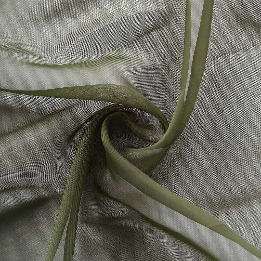 Chiffon 6ft Table Runner Olive Green - Flowy & Lightweight Table Decor