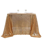 Sequin 90"x90" Table Overlay Square Tablecloth Gold - Sparkly Design for Stylish Celebrations