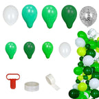 120 Pack Clear, Green and White DIY Balloon Garland Arch Party Kit