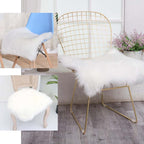 Faux Sheepskin 20" Cushion Cover with Soft Plush Finish White - Stylish Small Shag Area Rug for Events