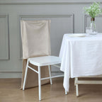 Velvet Chair Back Slipcover for Chiavari Chairs Champagne - Soft and Smooth Solid Chair Back Cover Cap - Bell Racket Store