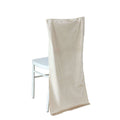Velvet Chair Back Slipcover for Chiavari Chairs Champagne - Soft and Smooth Solid Chair Back Cover Cap - Bell Racket Store