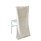 Velvet Chair Back Slipcover for Chiavari Chairs Champagne - Soft and Smooth Solid Chair Back Cover Cap - Bell Racket Store