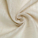 Faux Linen 108" Round Tablecloth Beige - Slubby Textured & Wrinkle Resistant Table Cover