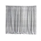 20ftx10ft Silver Metallic Shimmer Tinsel Event Curtain Drapes, Backdrop Event Panel