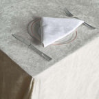 Premium Velvet 90"x156" Rectangle Tablecloth Ivory - Reusable Soft & Seamless Table Cover