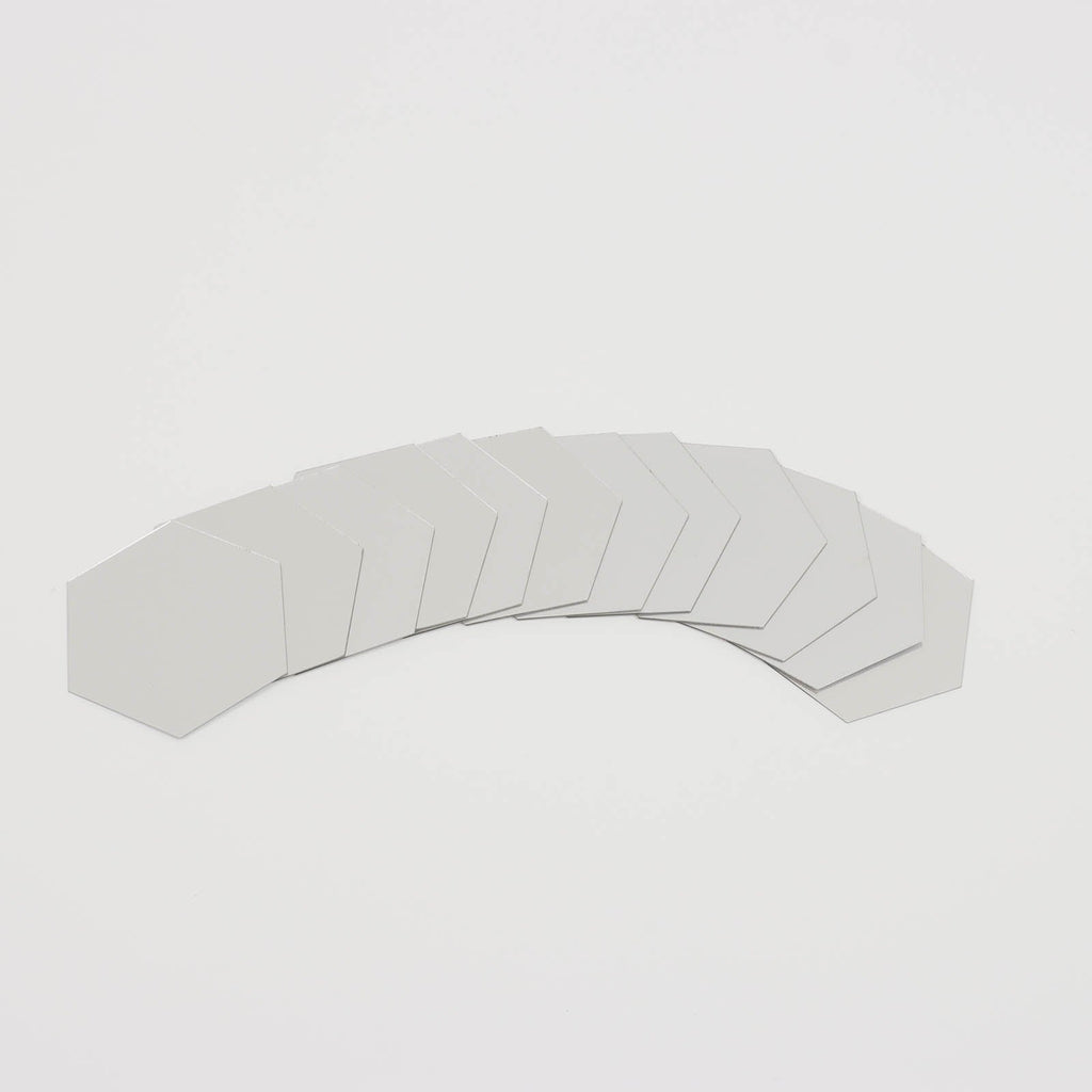 12 Pack Hexagon Acrylic Mirror Wall Stickers, 3" Removable Wall Decals For Home Decor