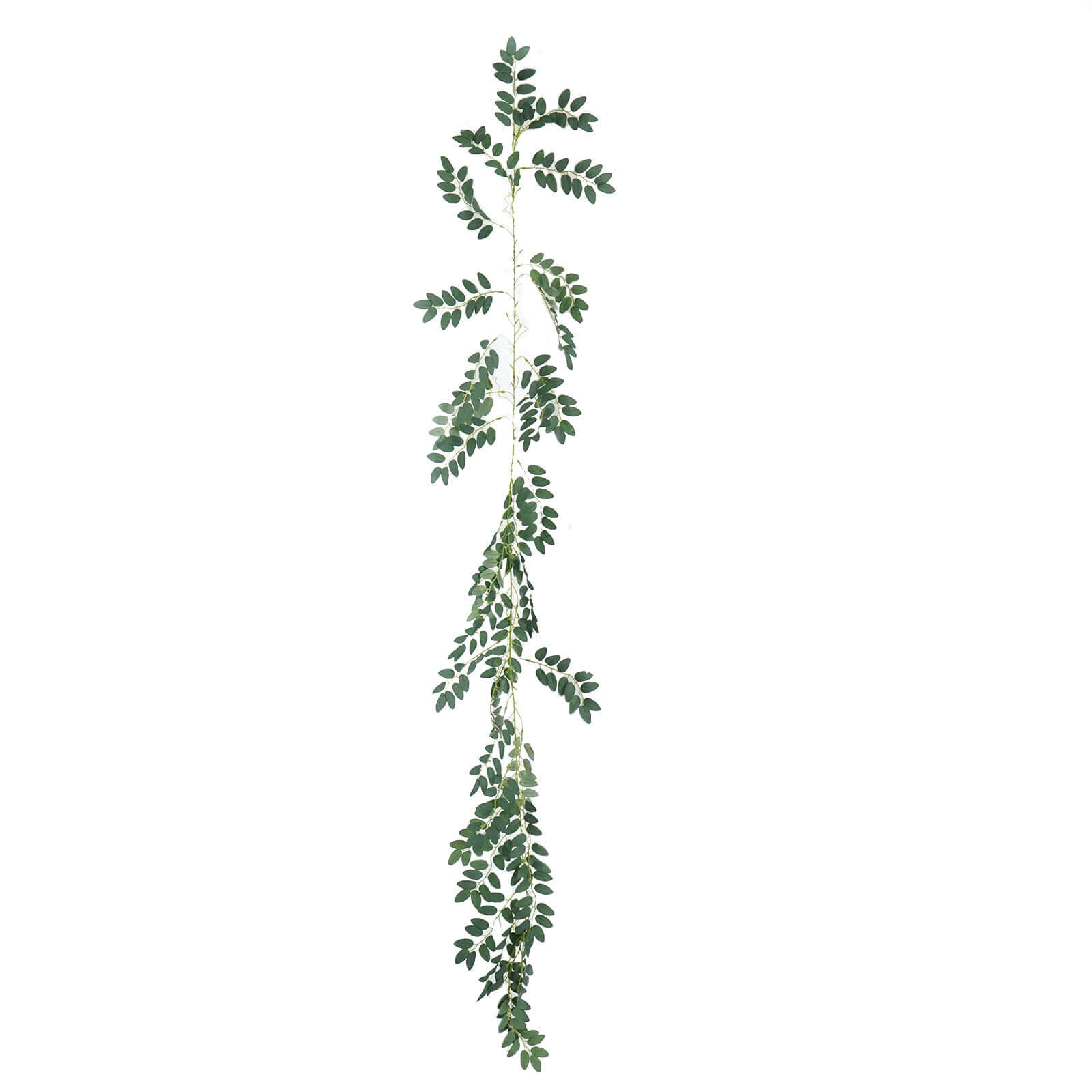 2 Pack 6ft Green Artificial Honey Locust Leaf Garland, Flexible Vine