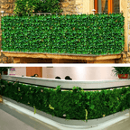 11 Sq ft. Dark Green Boxwood Hedge Garden Wall Backdrop Mat - 4 Artificial Panels