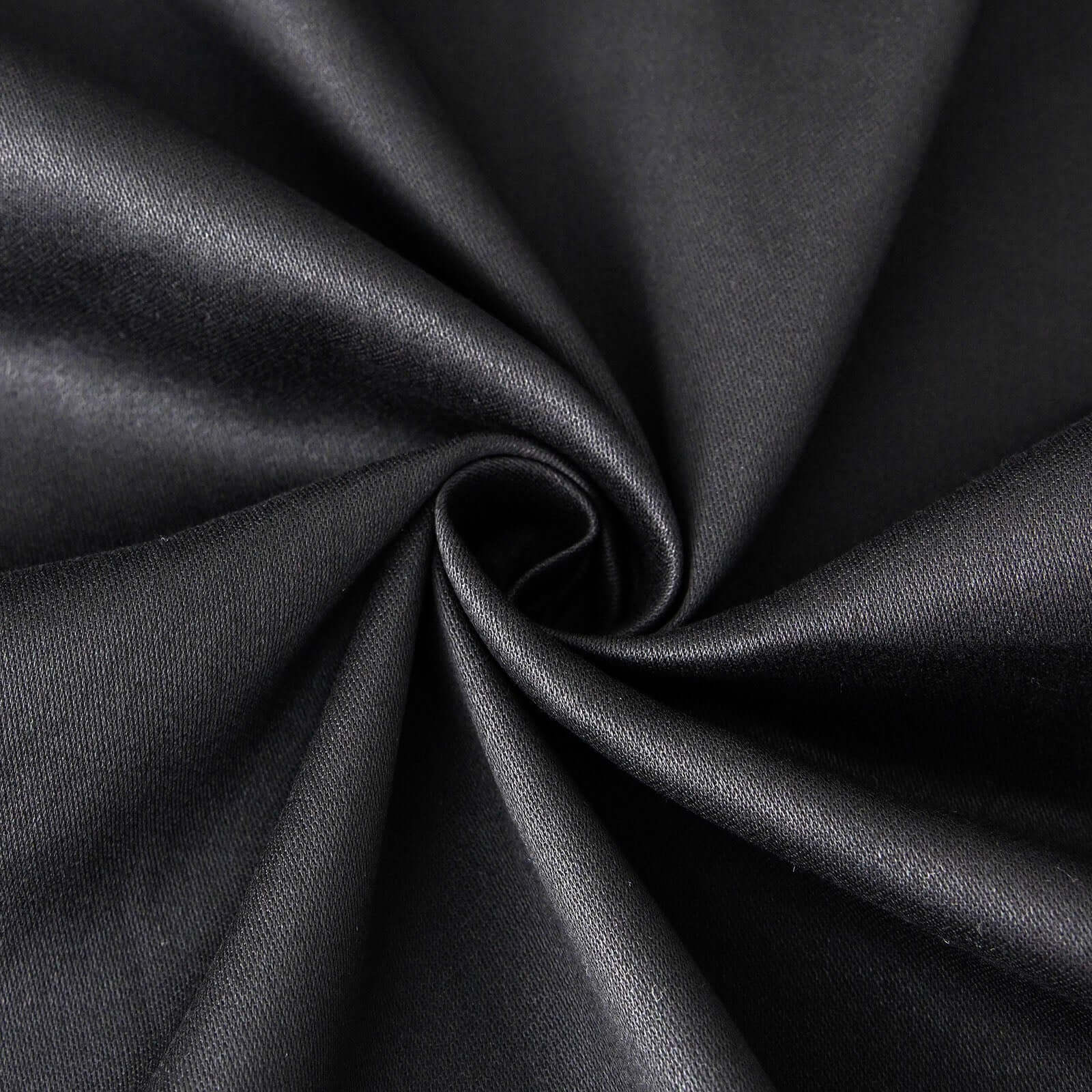 100% Cotton 70"x70" Square Tablecloth Black Linen - Soft & Breathable Fabric Table Cover