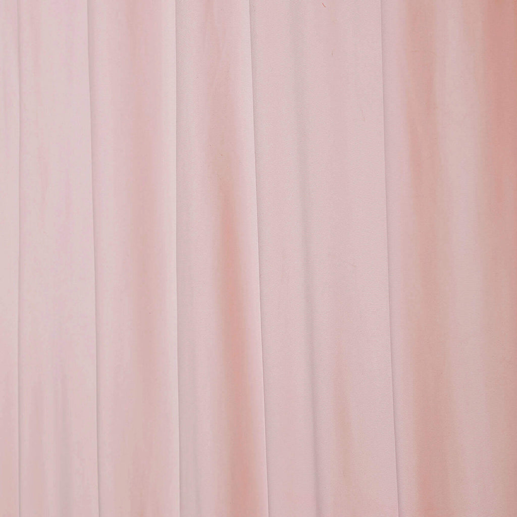 2 Pack Blush Scuba Polyester Event Curtain Drapes, Durable Flame Resistant Backdrop Event Panels Wrinkle Free with Rod Pockets - 10ftx10ft