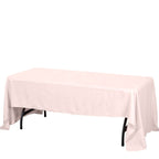 Polyester 60"x126" Rectangle Tablecloth Blush - Wrinkle-Resistant Table Cover
