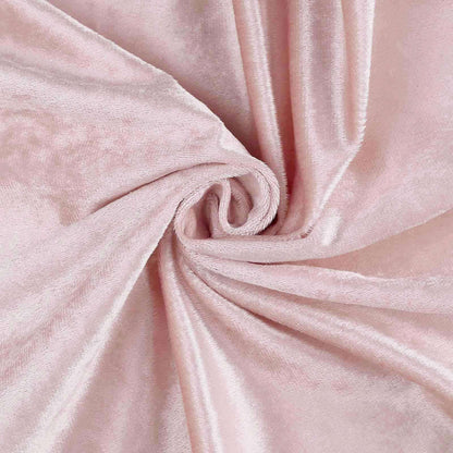 Premium Velvet 120" Round Tablecloth Blush - Reusable Soft & Seamless Table Cover