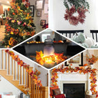 6ft Burgundy Artificial Silk Maple Leaf Hanging Fall Garland Vine