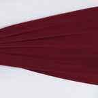 5 Pack Stretch Spandex Chair Sashes Burgundy - Fitted Finish Two Ply Heavy Duty Chair Bands 5"x12"