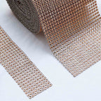 5"x10 Yards Shiny Champagne Diamond Rhinestone Ribbon Wrap Roll, DIY Craft Decor