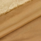 65"x5 Yards Champagne Crushed Velvet Fabric Bolt, DIY Craft Fabric Roll