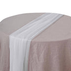 Chiffon 6ft Table Runner White - Chic Flowy & Lightweight Table Decor
