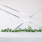 100 Yds 3/4" Silver Metallic Film Tape Adhesive, DIY Floral Wrap Craft Decor Tape - Polyester with Acrylic