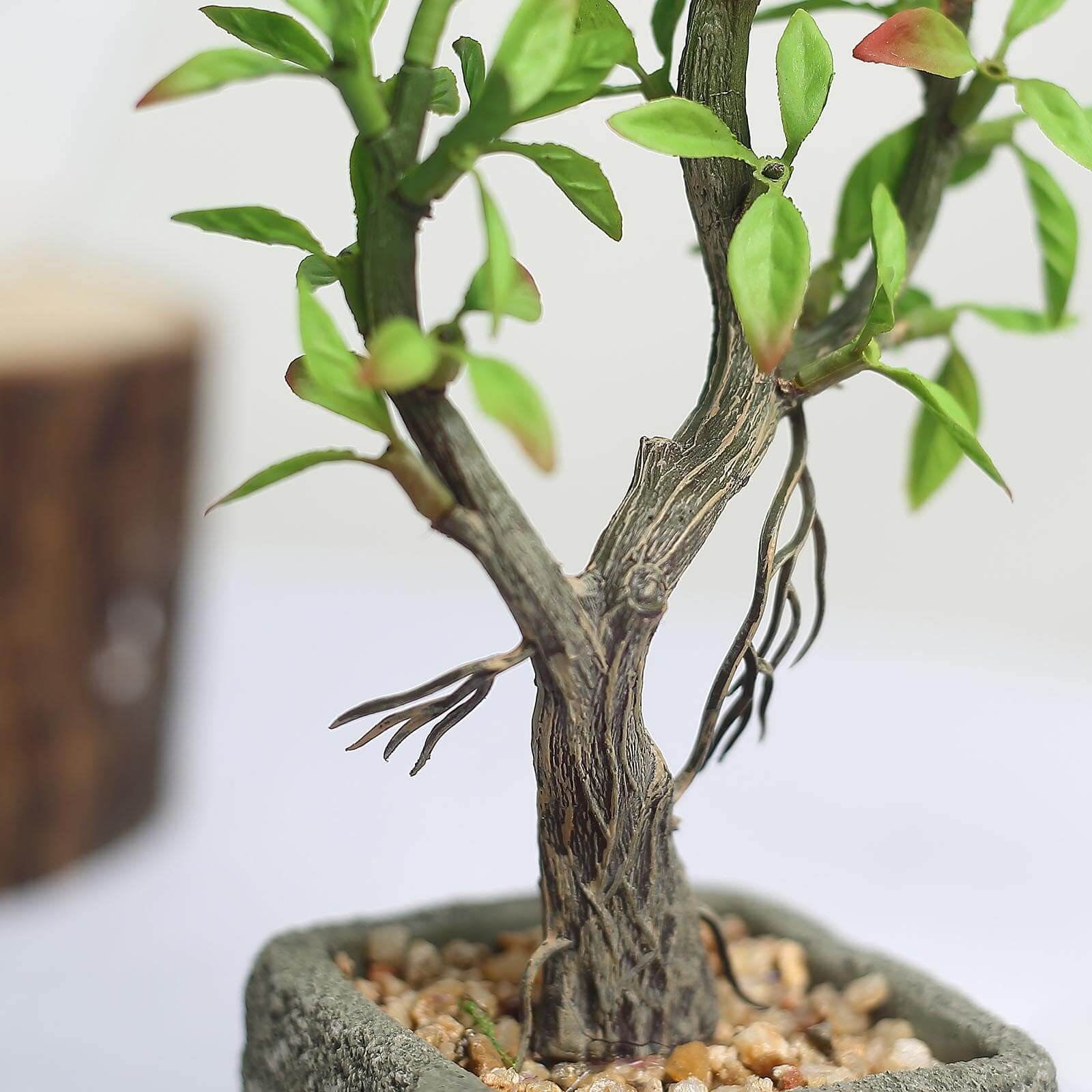 Willow Tree Artificial Succulents in Concrete Pot - Lifelike Decorative Faux Plants for Home Office & Event Design 9"