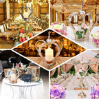 Metal Crown Pillar Candle Holder Stand Gold - Votive Holder Centerpiece 25"