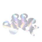 4 Pack 5" Iridescent Alphabet Symbol "&" Sticker Banners, Customizable Stick On Letters