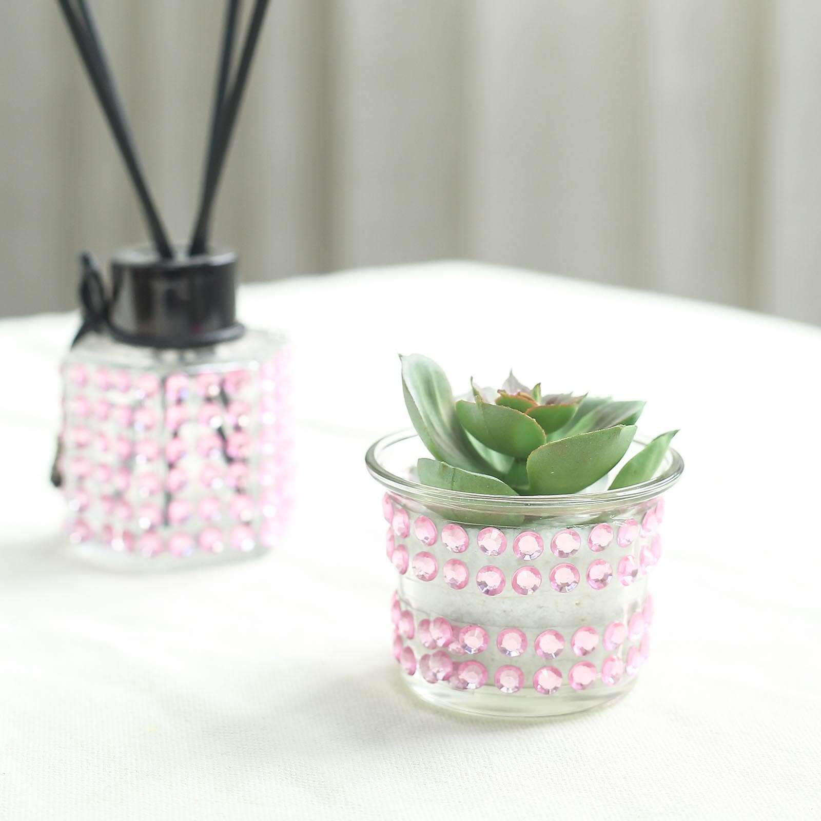 21â€x11â€ Blush Self Adhesive Rhinestone Diamond Sticker Wrap Sheets, DIY Craft Gem Stickers