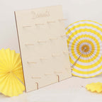 Natural Wood Rectangle Donut Wall Stand - Space Saving Detachable Rustic Chic Doughnut Pegboard Dessert Display Pretzel Bagel Holder 19"