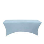 Stretch Spandex 96"x30" Rectangle Table Cover Dusty Blue - Durable Form-Fitting Tablecloth