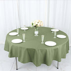 Polyester 90" Round Tablecloth Dusty Sage Green - Stain & Wrinkle-Resistant Table Cover