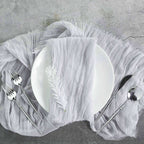 5 Pack Gauze Cheesecloth 24"x19" Napkins Silver Reusable Dinner Napkins