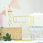 8" Tall Gold Freestanding 3D Decorative Wire Letter, Wedding Centerpiece - Z