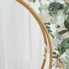 Double Frame Hoop Table Centerpiece Metal Gold - Wedding Cake Display & Flower Stand 24"