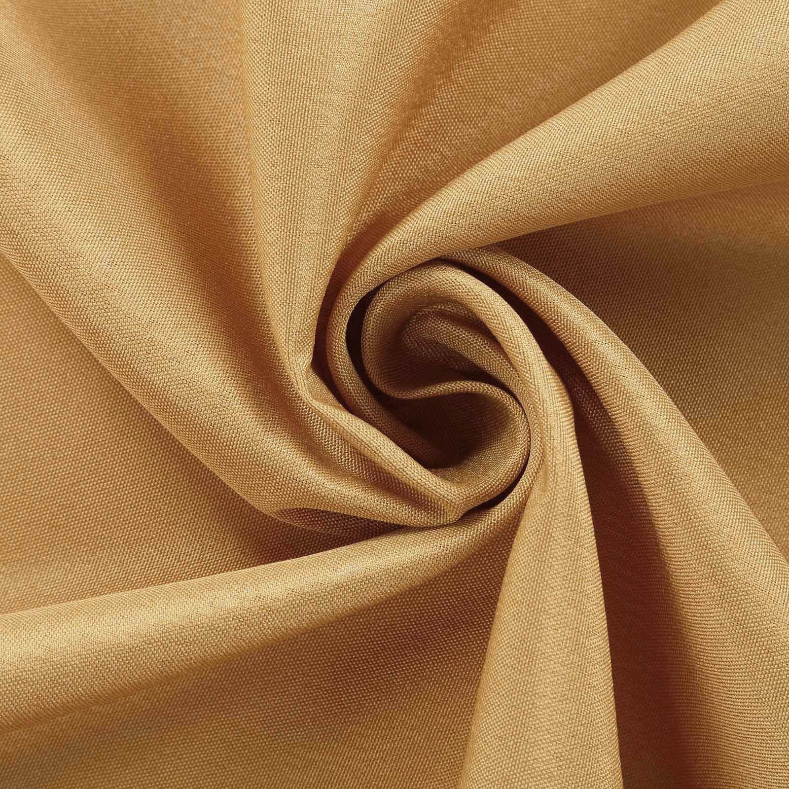 Polyester Square 90"x90" Tablecloth Gold - Wrinkle-Resistant & Durable Table Cover for Events